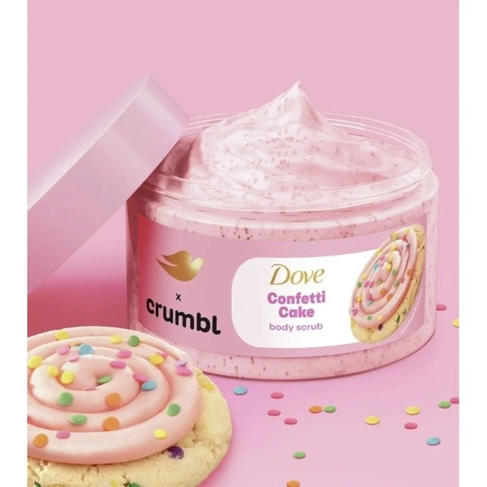 Dove‎ Crumbl Exfoliating Body Scrub Confetti Cake, 15 oz Valentine Gift